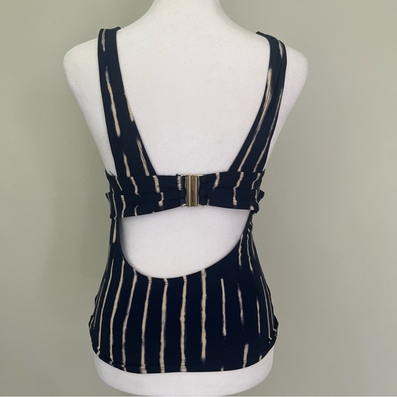 LOFT Beach Navy and White Tie Dye Tankini - Picture 6 of 8